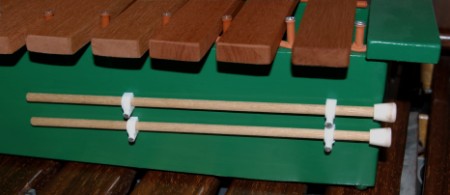 Keep xylophone mallets clipped to the box Keep xylophone mallets clipped to the box